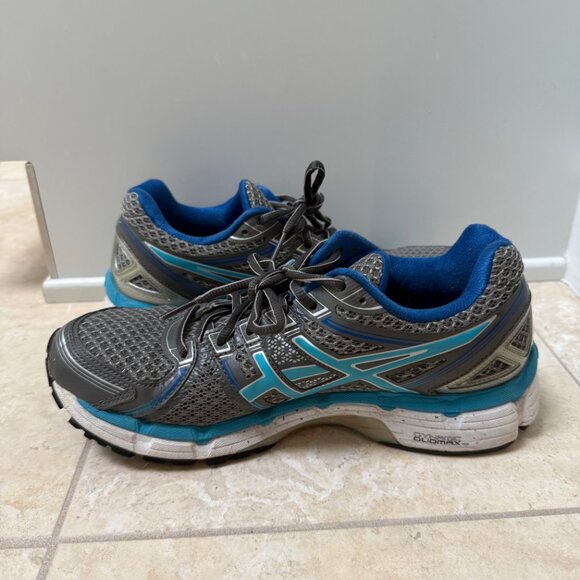 Womens Asics Gel-Kayano 19 Stability Running Shoes, Size 9.5, Blue & Grey - Picture 6 of 8